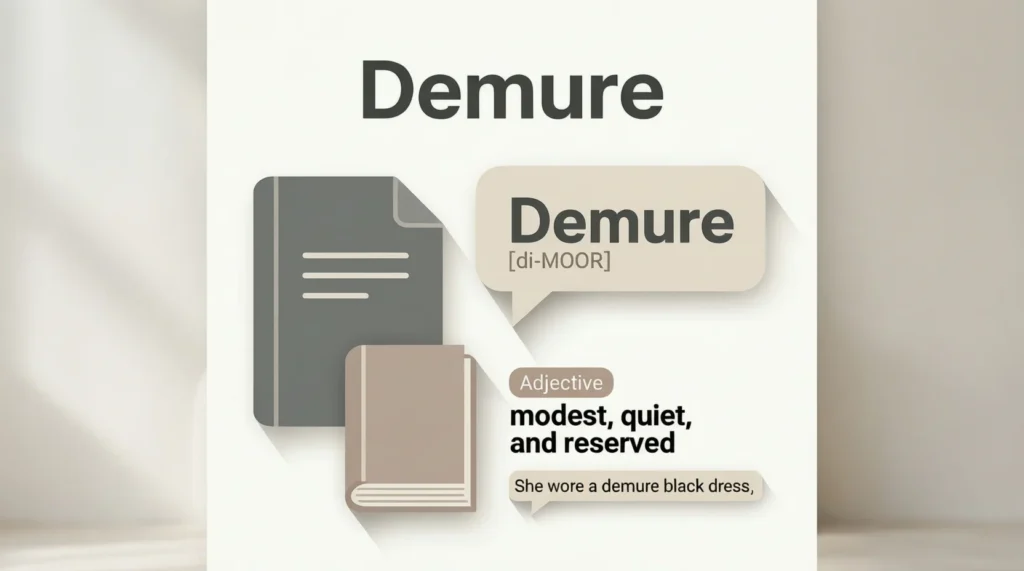 Demure Mean in Text