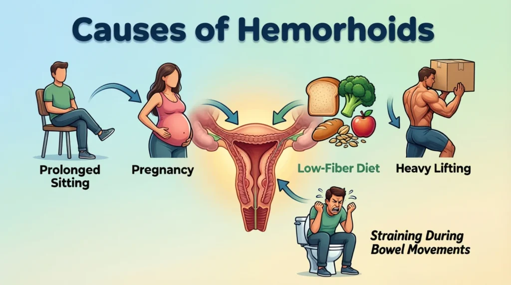 Where and When Hemorrhoids Are Commonly Noticed