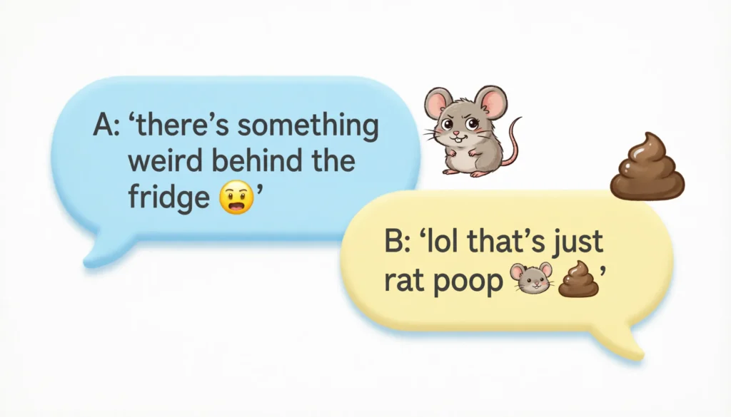 Examples of “Rat Poop” in Conversation