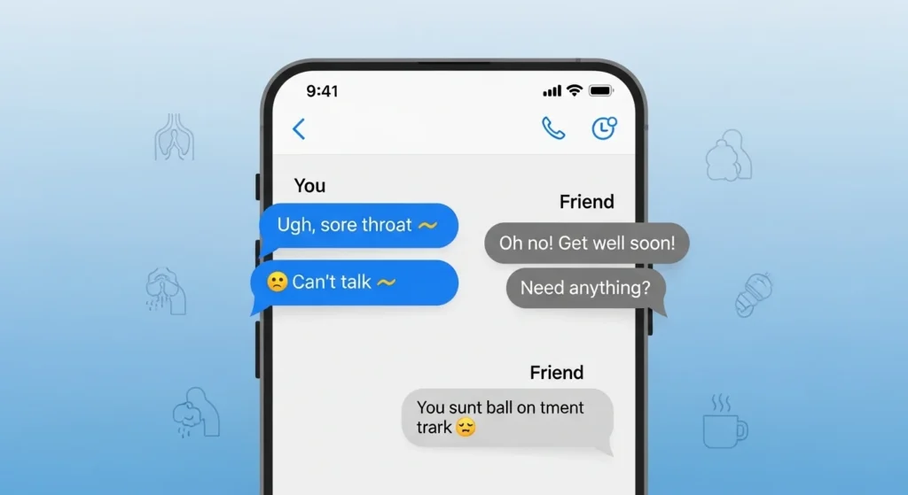 Real Life Examples Talking About a Sore Throat