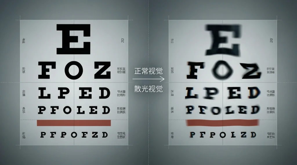 What Astigmatism Actually Looks Like to the Human Eye