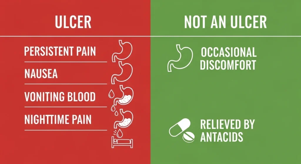 When to Use Caution Ulcer vs Indigestion