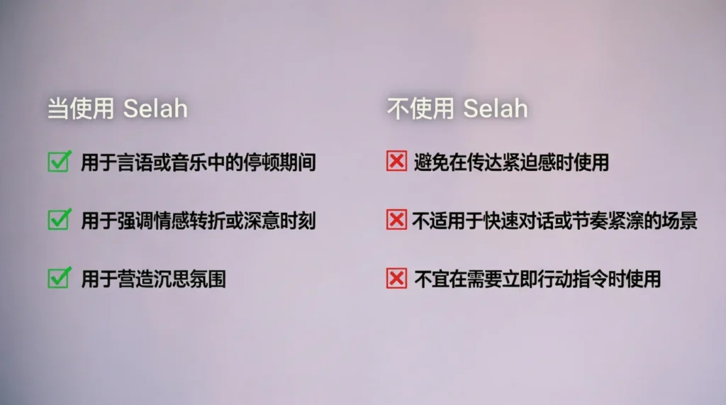 When to Use and When Not to Use Selah