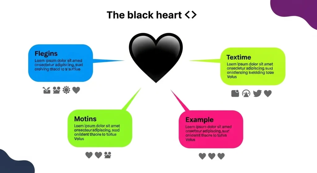 Black Heart Mean in Text