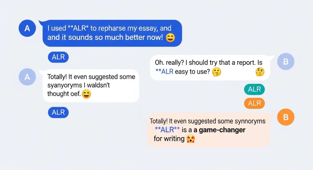 Examples of ALR in Conversation