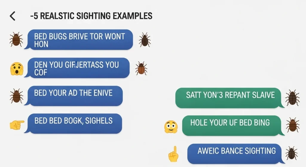 Examples of Bed Bug Sightings