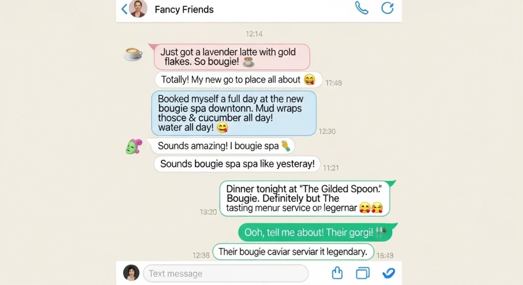 Examples of Bougie in Conversation