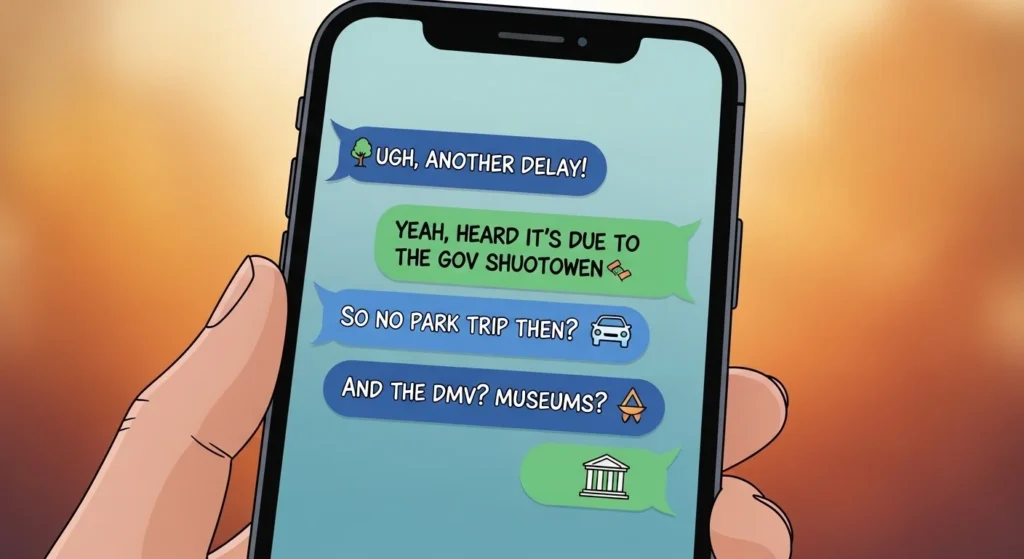 Examples of Government Shutdown in Conversation