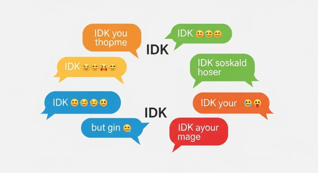 Examples of IDK in Conversation