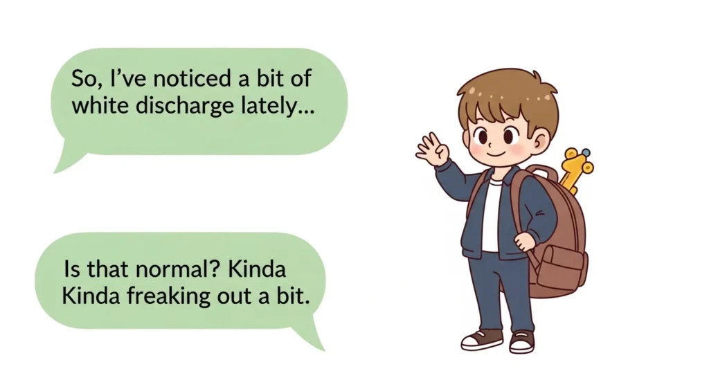 Examples of White Discharge in Conversation 
