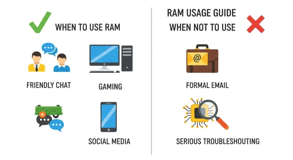 When to Use and When Not to Use RAM