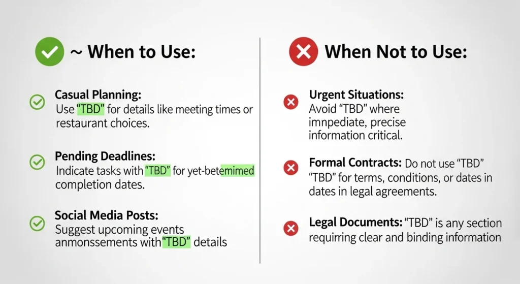 When to Use and When Not to Use TBD