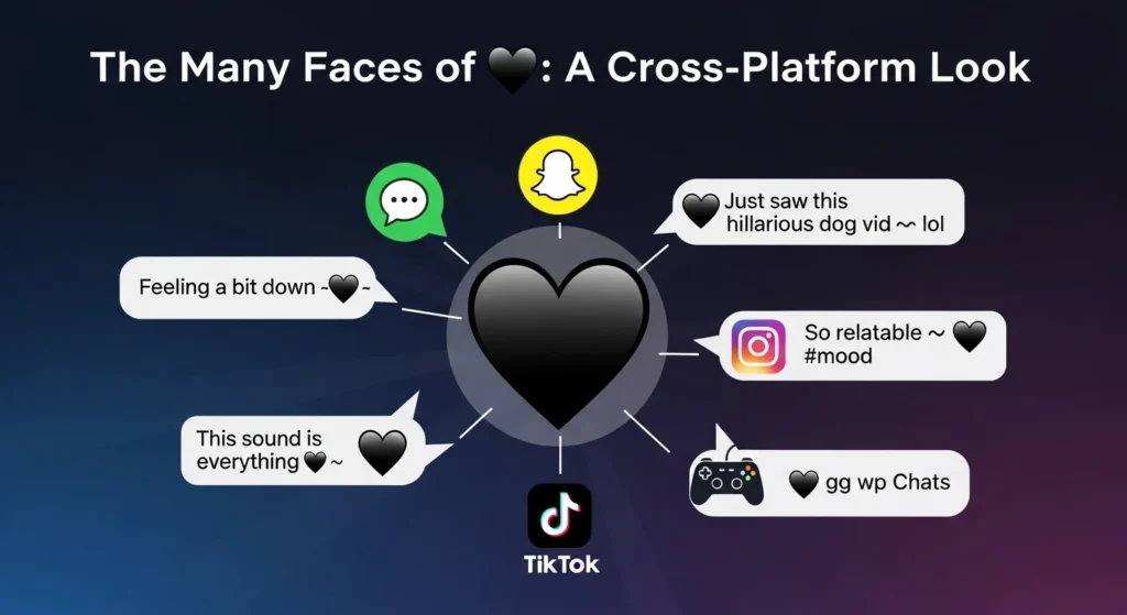 Where Is the Black Heart Emoji Commonly Used