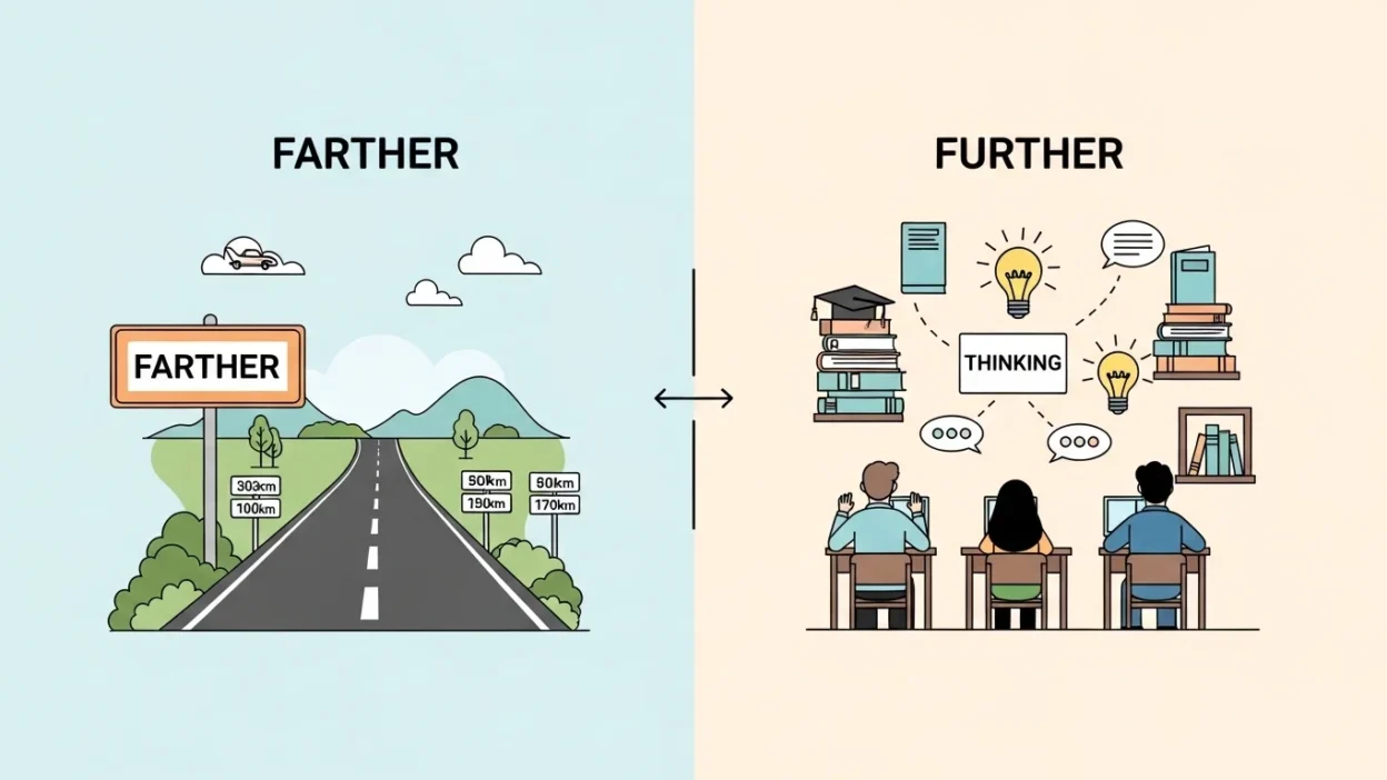 Farther vs Further